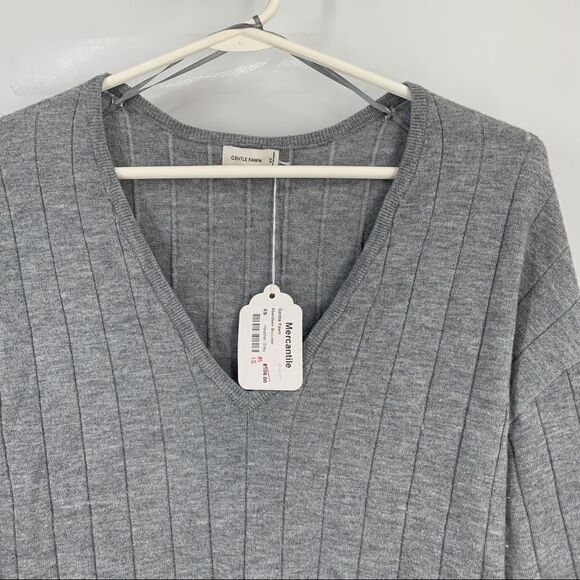 Mercantile “Gentle Fawn “ Aberdeen Sweater Heather Gray XS - Picture 2 of 9